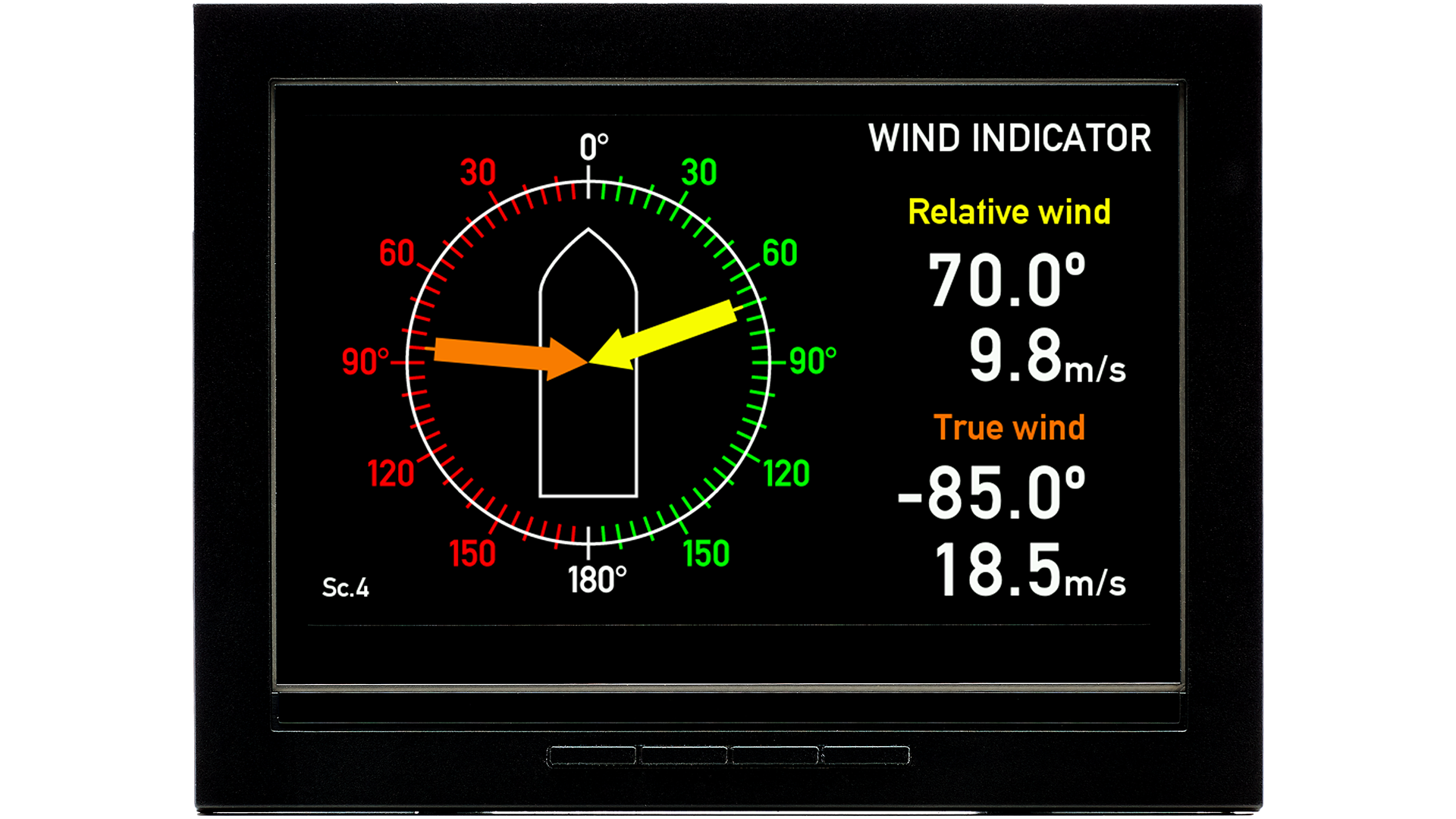 Xdi N Front Relative And True Wind